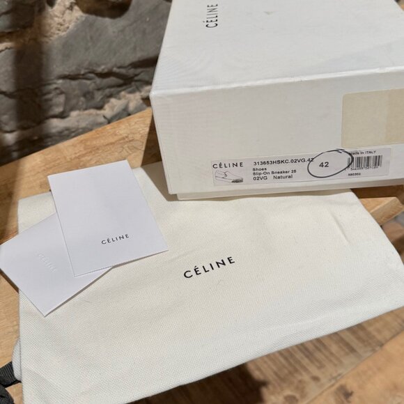 Céline 2015 Brown Goat Hair Fur Slip-on Sneakers - Picture 11 of 11